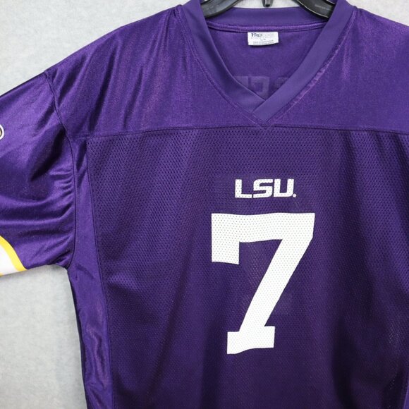 LSU Tigers NCAA Mesh Jersey #7 Unisex Adult Large Pro Edge By Knight Apparel - Picture 2 of 12